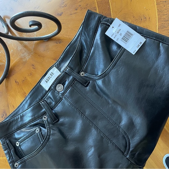 Agolde Leather Relaxed Boot Pant - Picture 6 of 7